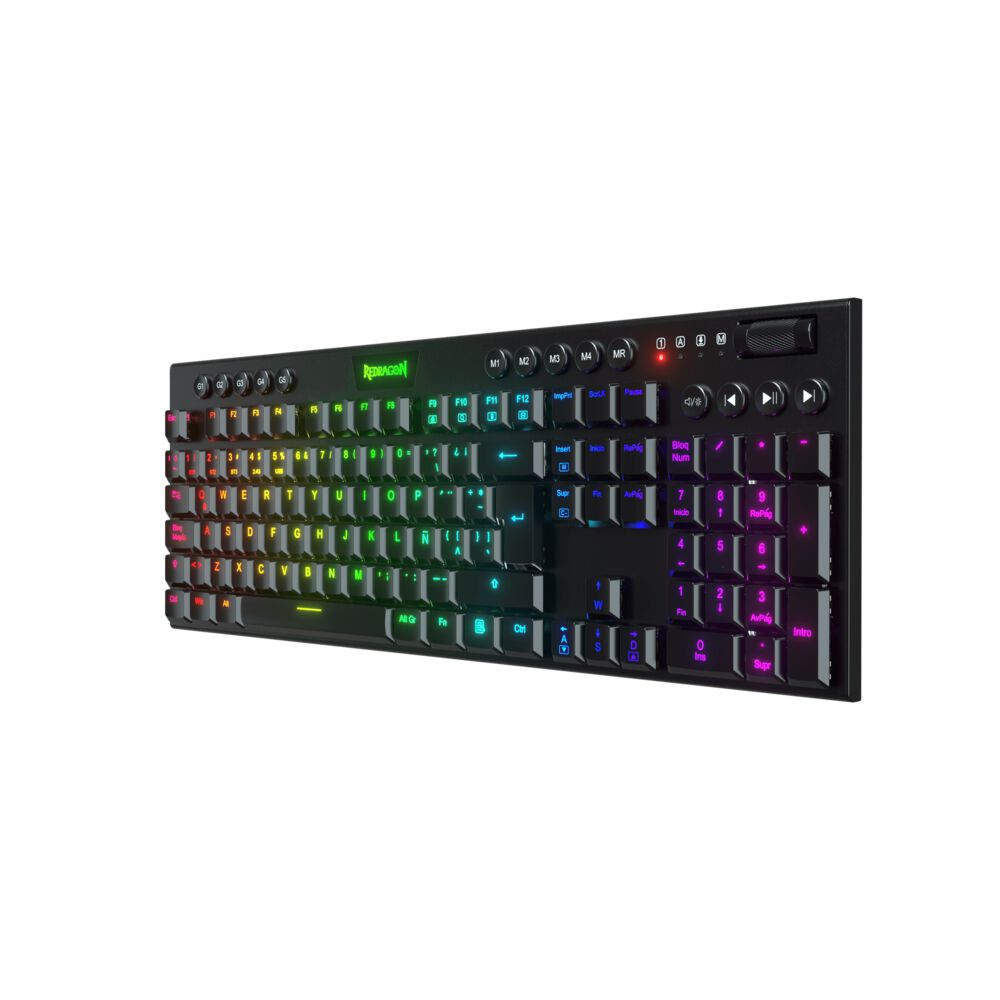 Teclado Gamer Redragon Horus Negro Inalambrico K618rgb image number 1.0