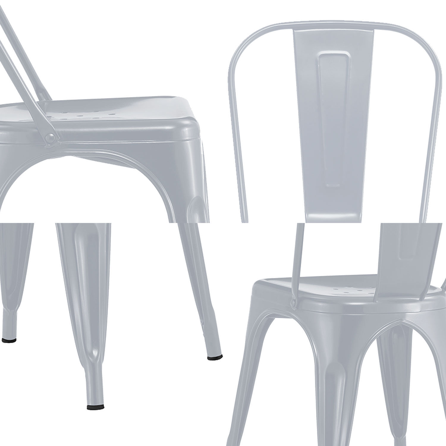 Silla De Bar Metal Tolix Gris image number 4.0