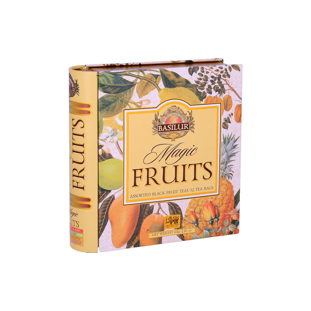Te Negro Frutal Surtido Basilur Libro Magic Fruits 32 Bolsas. image number 0.0