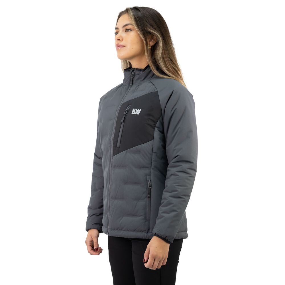 Parka Insulada Hw Explorer Sin Gorro Mujer Carbon Grey image number 3.0