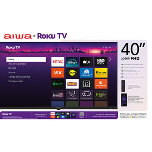 Smart Tv Aiwa 40'' Fhd Wifi Sistema Roku Tv