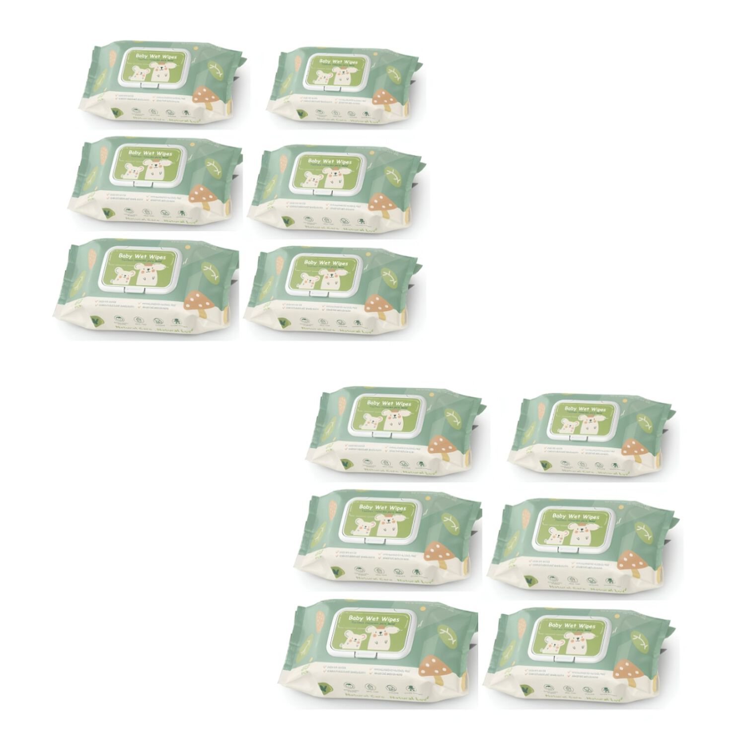 Toallitas H&uacute;medas Con Tapa Pack 12x80 Unidades Lubabycas image number 1.0