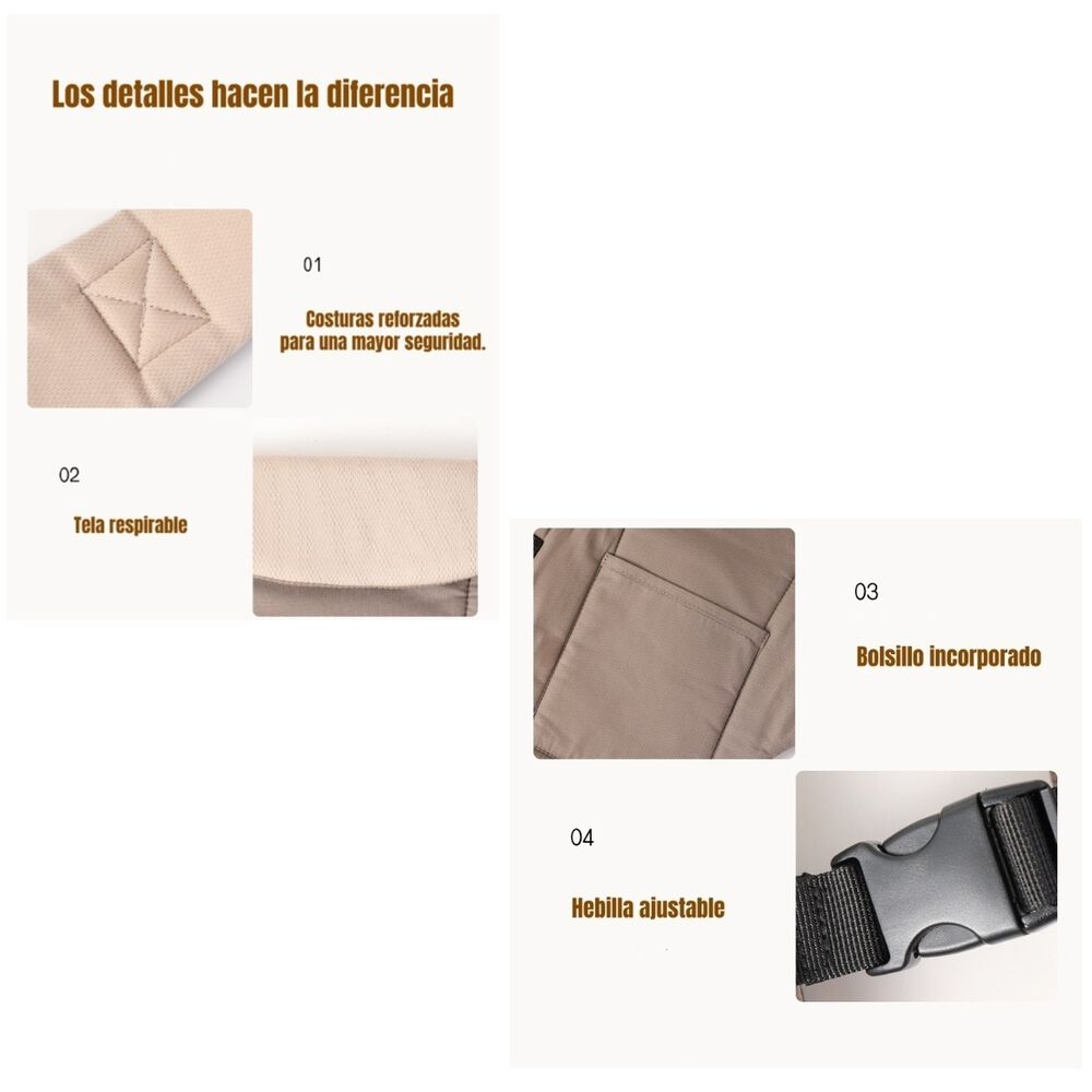 Portabeb&eacute; Ergon&oacute;mico Multifuncional Caf&eacute; Rio By Lubabycas image number 2.0