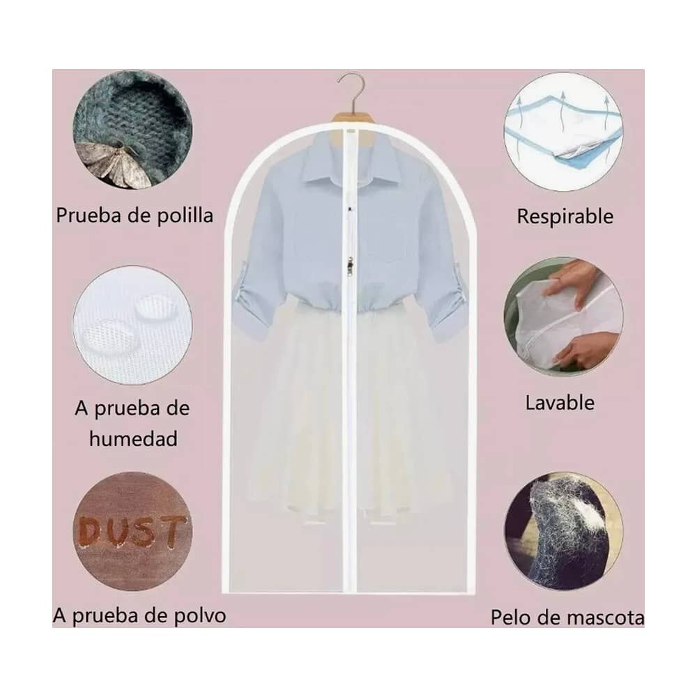 12 Bolsas Transparentes Cubre Trajes Closet image number 2.0