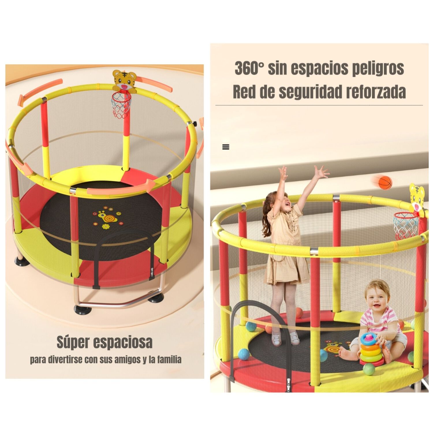 Cama El&aacute;stica Trampoline 150cm M&aacute;s Juegos Lubabycas image number 4.0