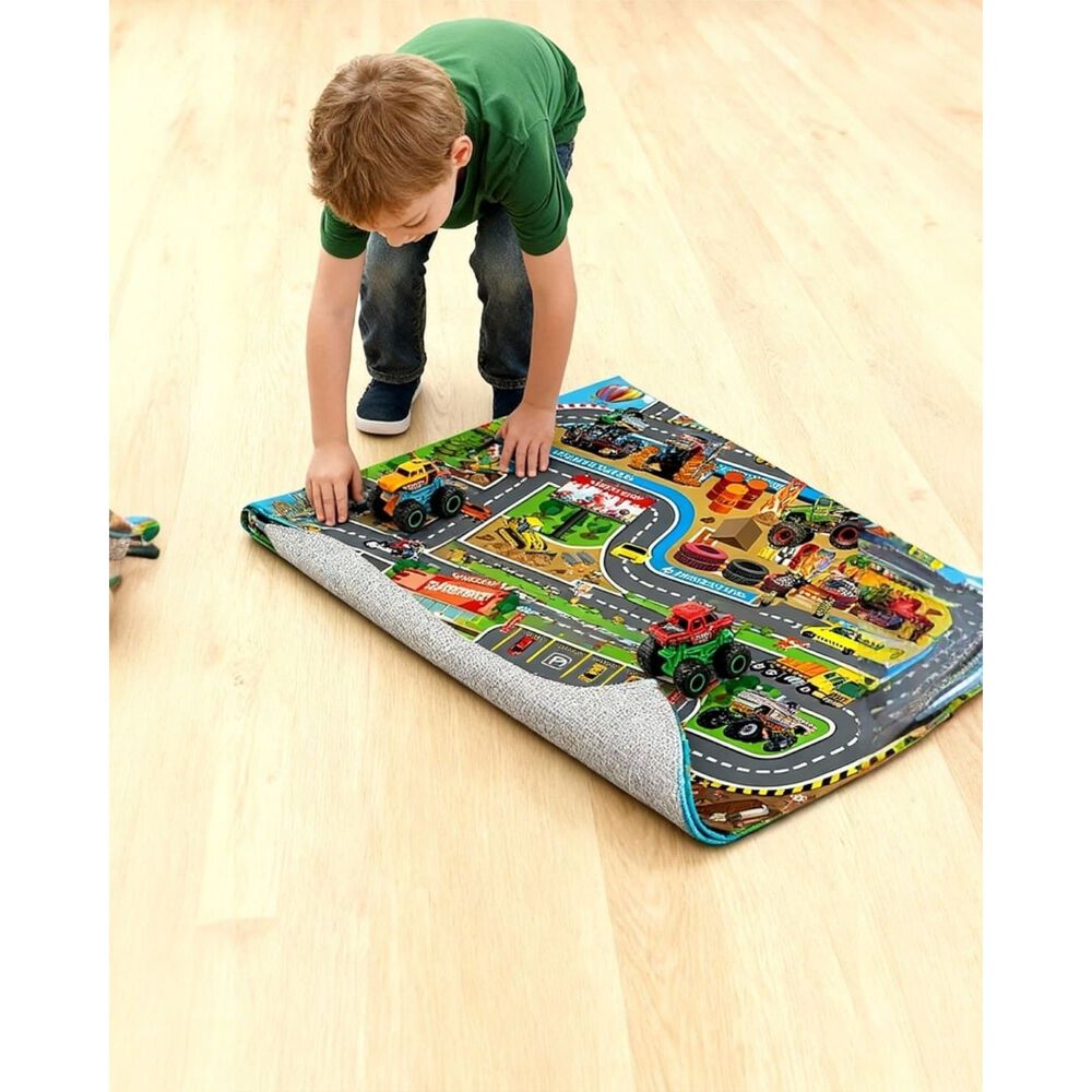 Juguete Alfombra Infantil Plegable Grande Con Autos Monster image number 1.0