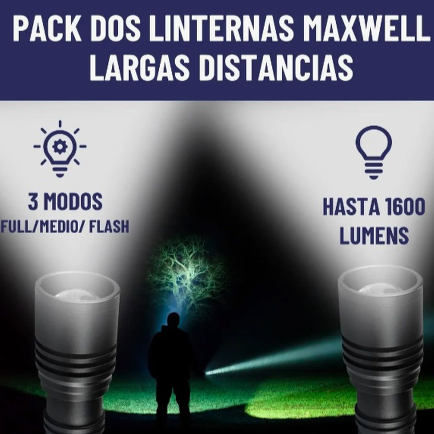 Linterna Led Tactica Set De 2 image number 1.0