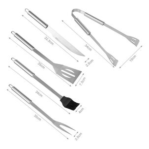 Kit Parrilla 5 Piezas Acero Inoxidable Maleta Portátil
