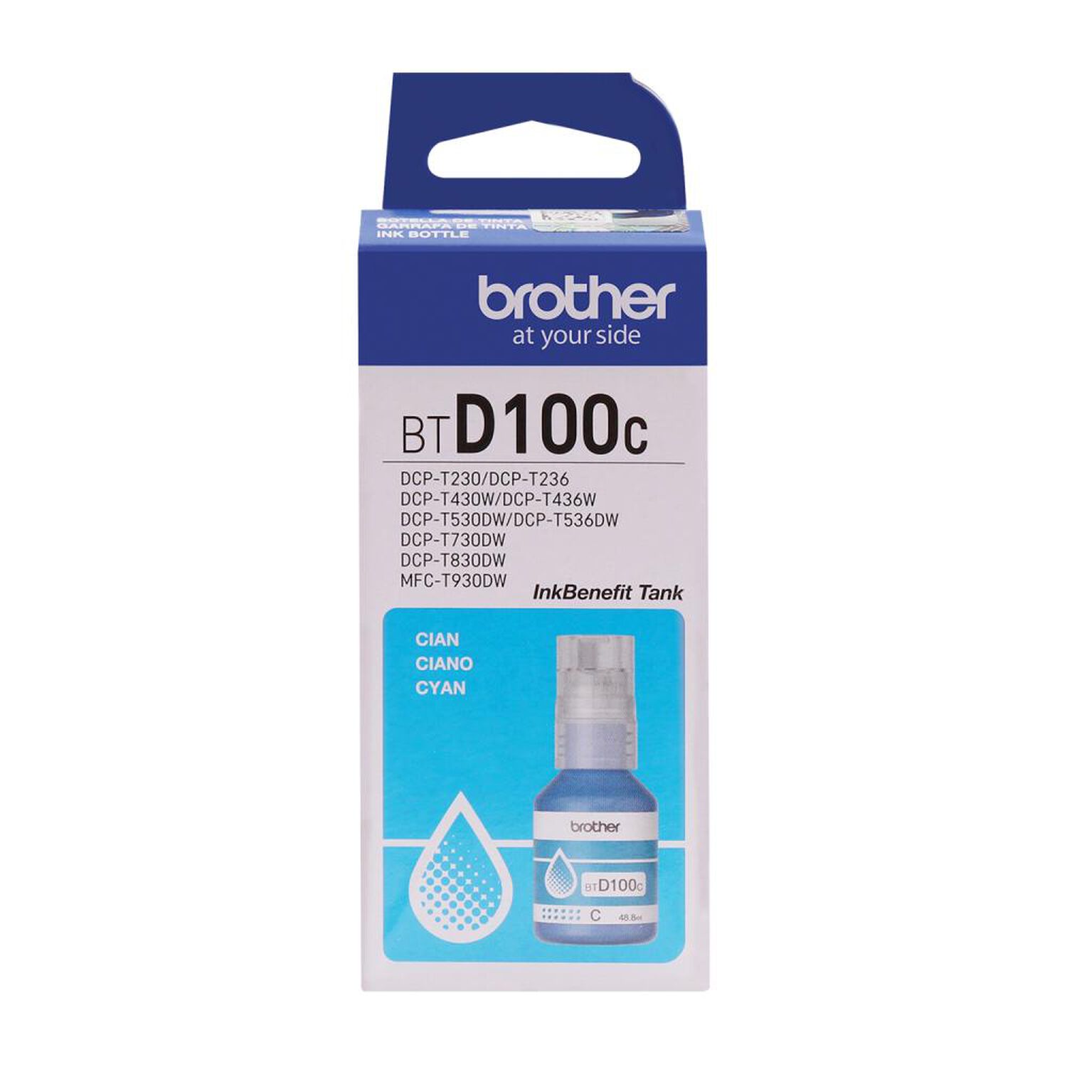 Tinta Brother BTD100C Cyan image number 2.0