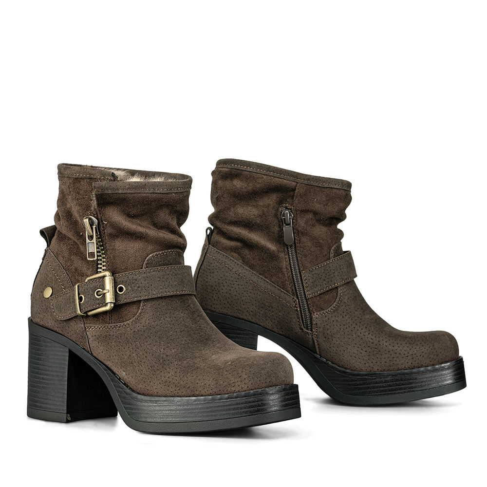 Botin Casual Mujer Taco Grueso Con Felpa Comodo Weide Czy608 image number 5.0
