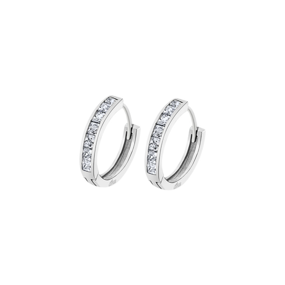 Aros Lp3396-4/2 Lotus Silver Mujer Hoops image number 0.0