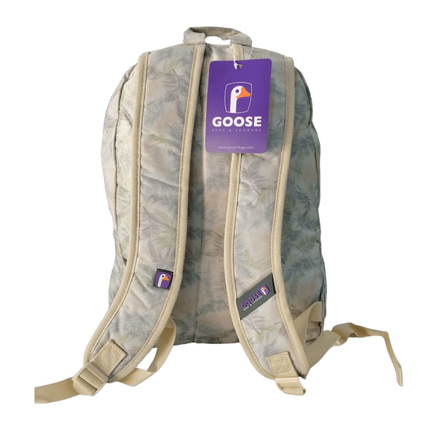 Mochila Estampado Hojas Verde Espaciosa Casual Unisex image number 2.0