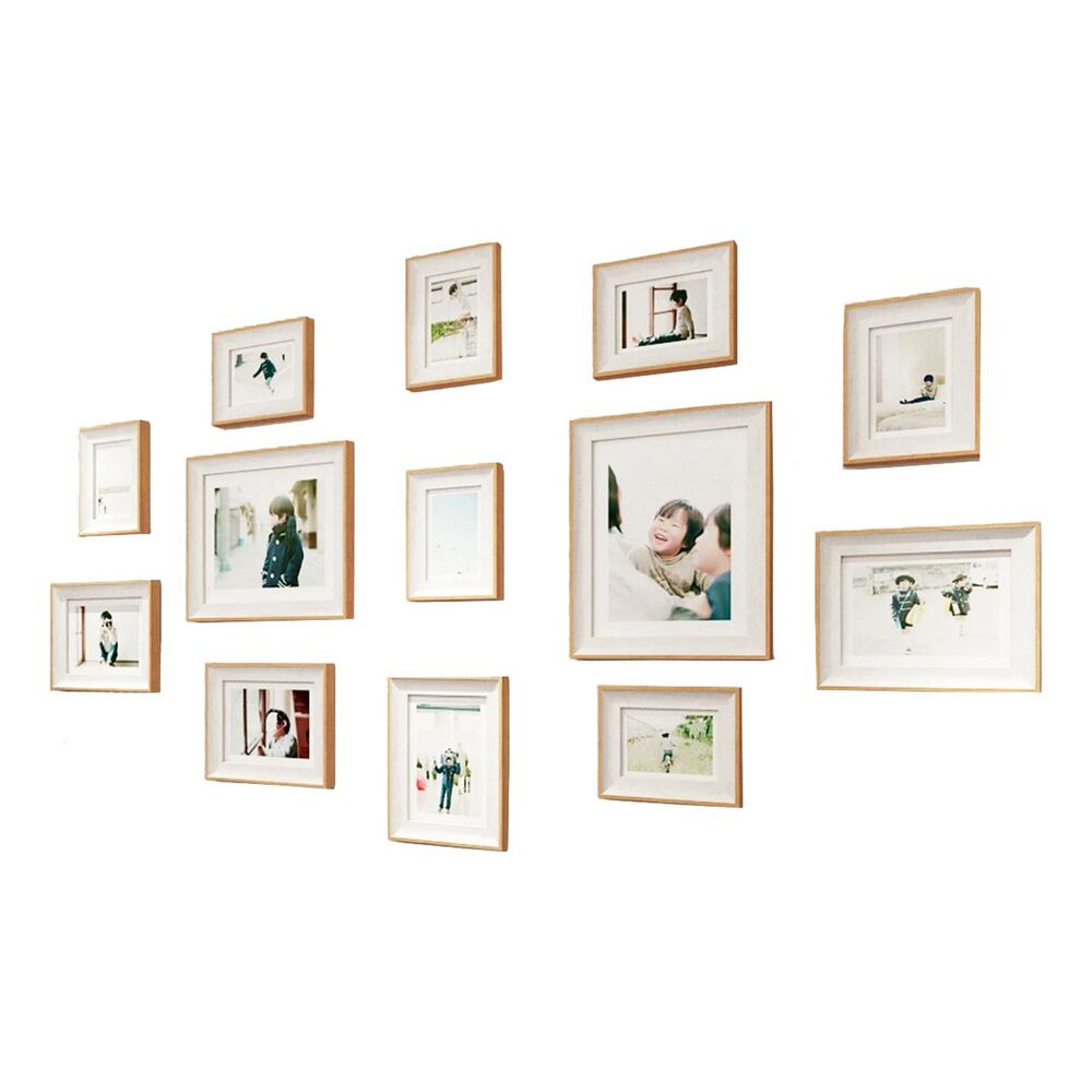Set Marcos Foto Decorativo Pared 13 Piezas Moderno Beige image number 0.0