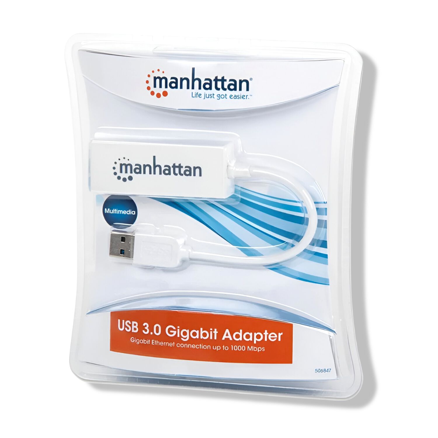 Adaptador De Red Usb 3.0 A Rj45 Gigabit Manhattan High Speed image number 0.0