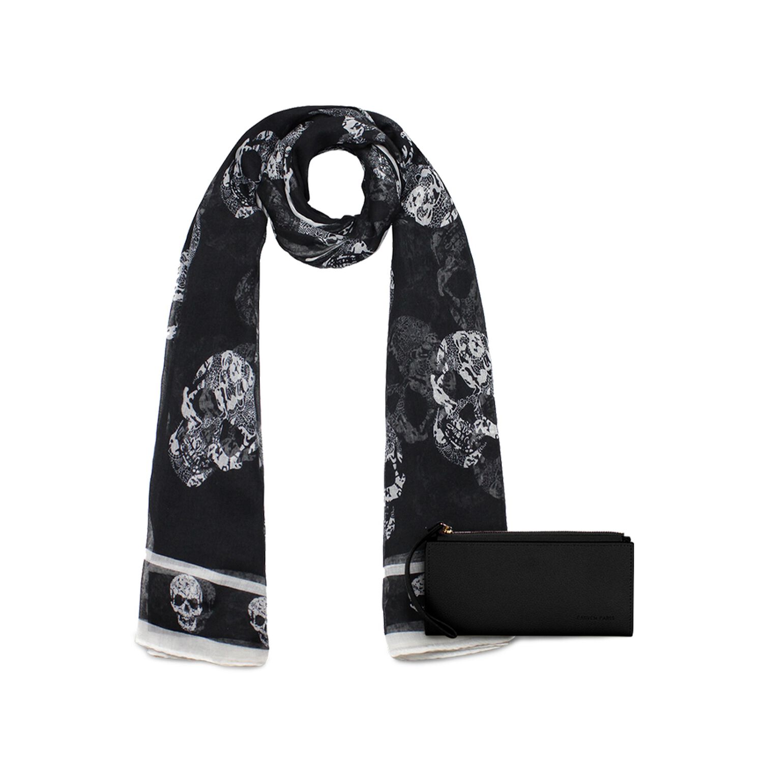 Pack Billetera Delia Negra + Pa&ntilde;uelo Oni Negro Carven image number 0.0