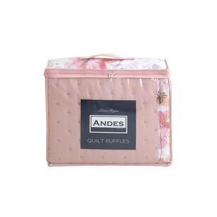 Quilt Andes Ruffles Rosa King