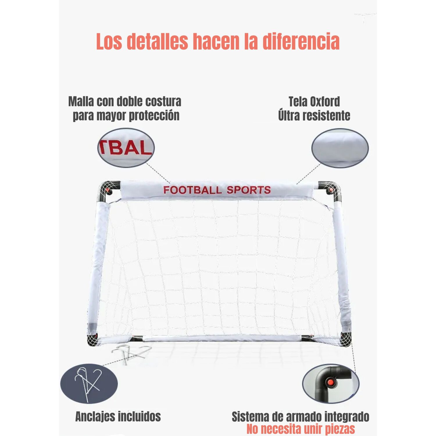 Arco De F&uacute;tbol 120x80cm Con Bolso De Transporte Lubabycas image number 4.0