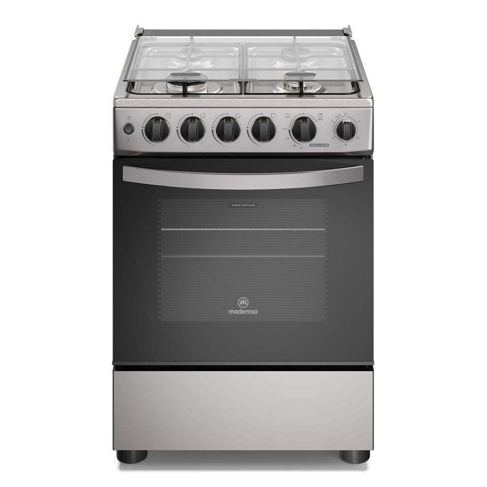 Cocina A Gas 4 Platos Horno Vapor Y Temporizador Fm4tsc Silver image number 0.0