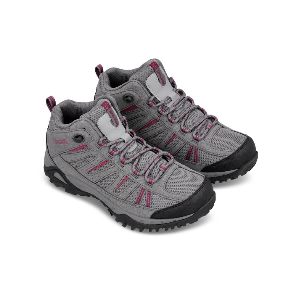 Zapatilla Spalding Mujer Hiker Mid Waterproof Gris image number 3.0