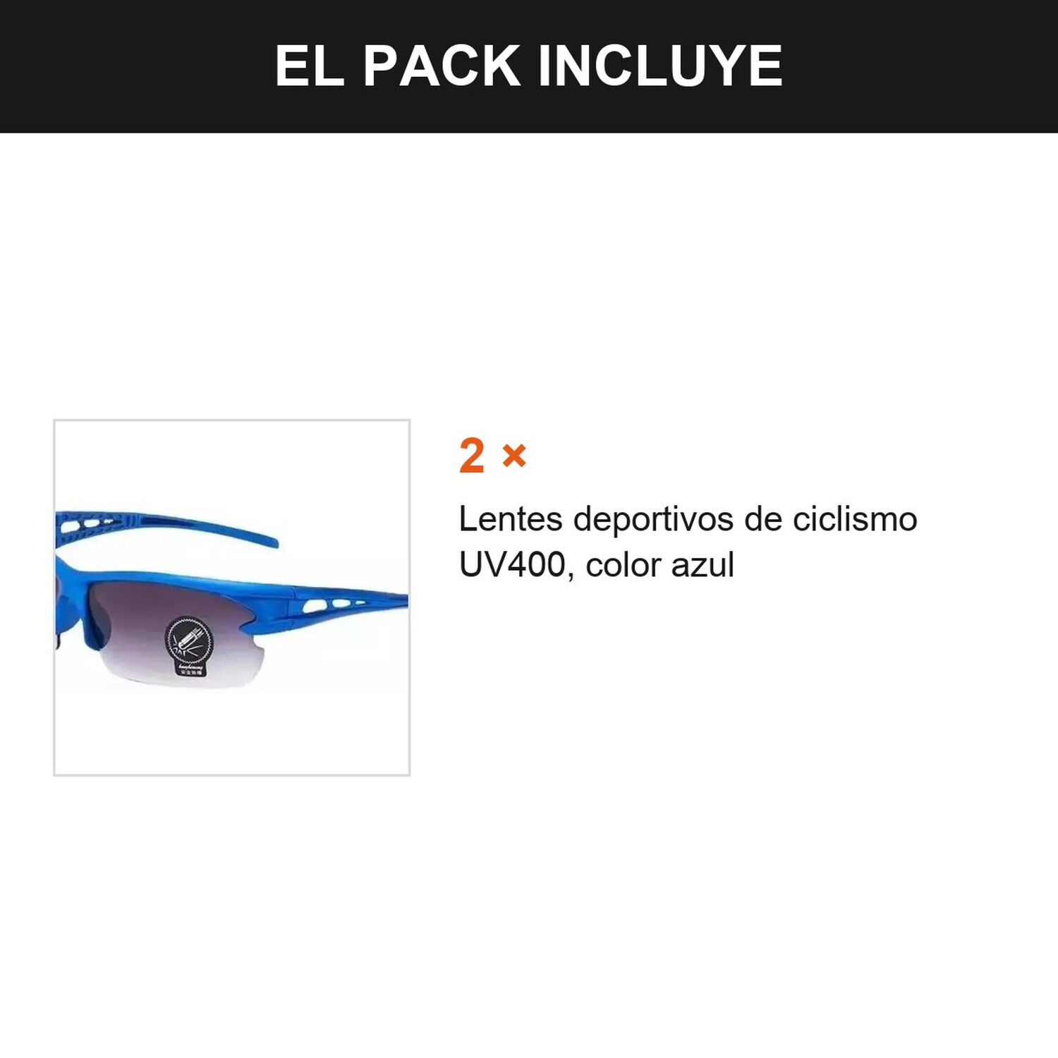 Pack 2 Lentes Deportivos Ciclismo Mtb Ruta Uv400 image number 7.0