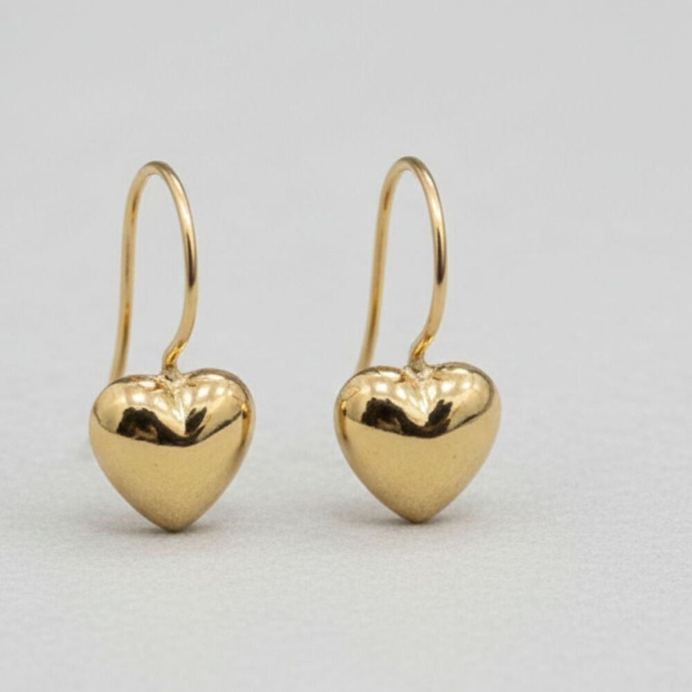 Aros Gancho Coraz&oacute;n 5mm N1 Oro 18k Colgantes 1gr Mujer Elegantes Regalo image number 3.0