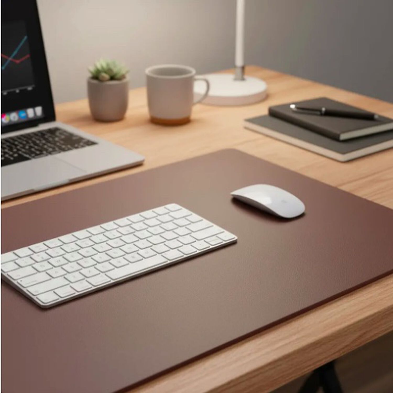 Alfombrilla Mousepad De Cuero Cafe image number 4.0