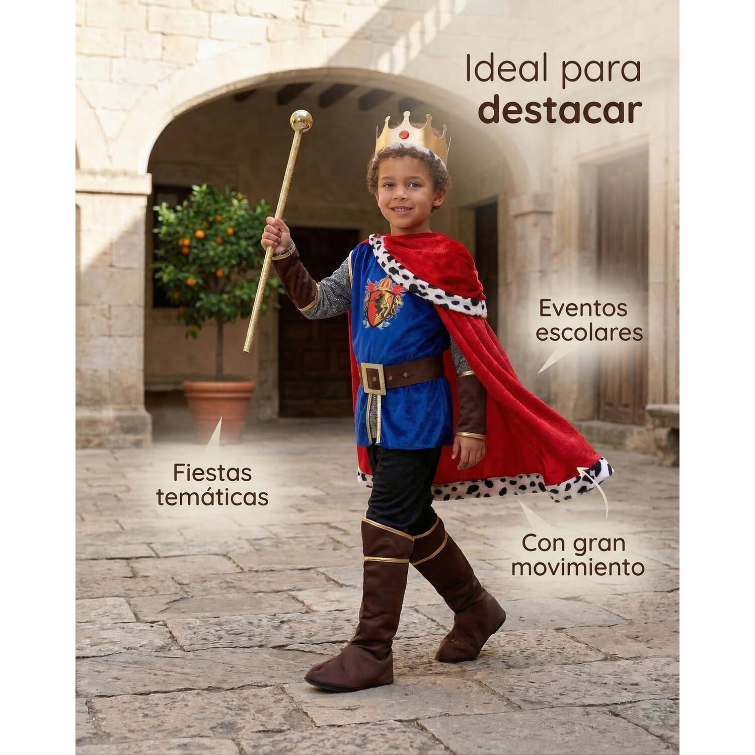 Disfraz Rey Medieval Infantil image number 2.0