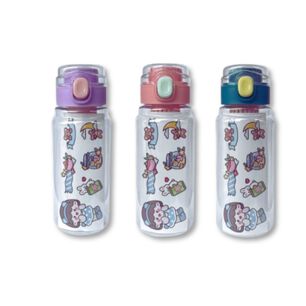 Botella De Pl&aacute;stico Con Filtro Escolar Stickers Decorativo 700ml Surtido