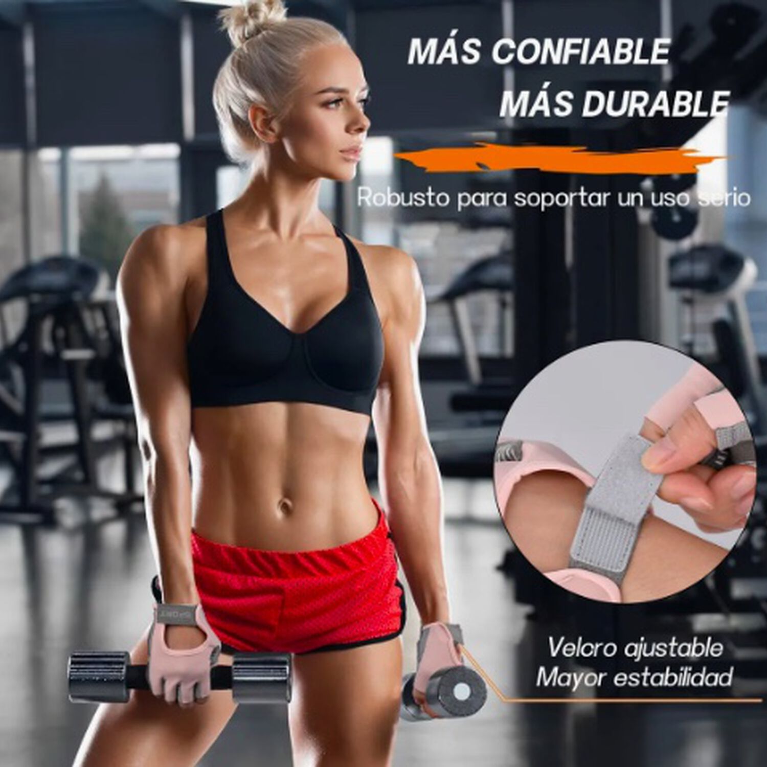 Guantes Entrenamiento Gym Pesas Alta Calidad Anti-esguince image number 3.0
