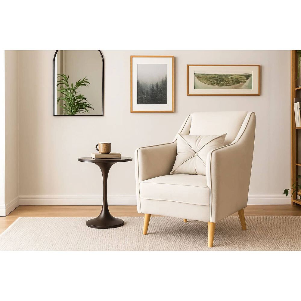 Poltrona Aria Felpa Beige image number 0.0