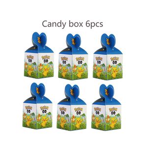 Pack 6 Cajas Dulces Pokemon Para Cumplea&ntilde;os Cotillon