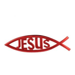 Pegatina 3d Pez Jes&uacute;s Para Coche Y Decoraci&oacute;n Interior