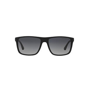 Lentes De Sol Goma Negra Y Gris Polarizados Emporio Armani