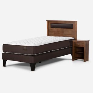 Cama Europea Rosen Ergo T / 1.5 Plazas / Base Normal + Set de Maderas Ferrara