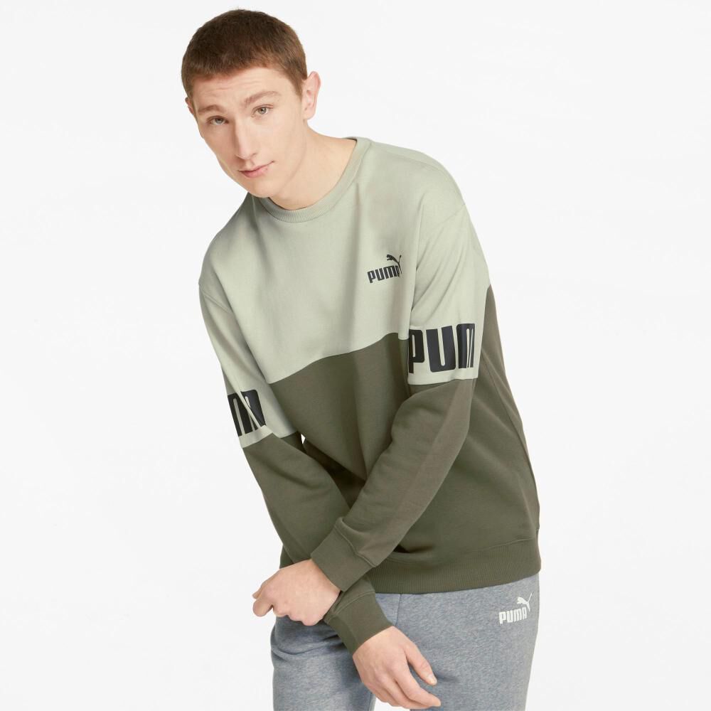 Polerón Cuello Redondo Power Colorblock Crew Puma image number 0.0