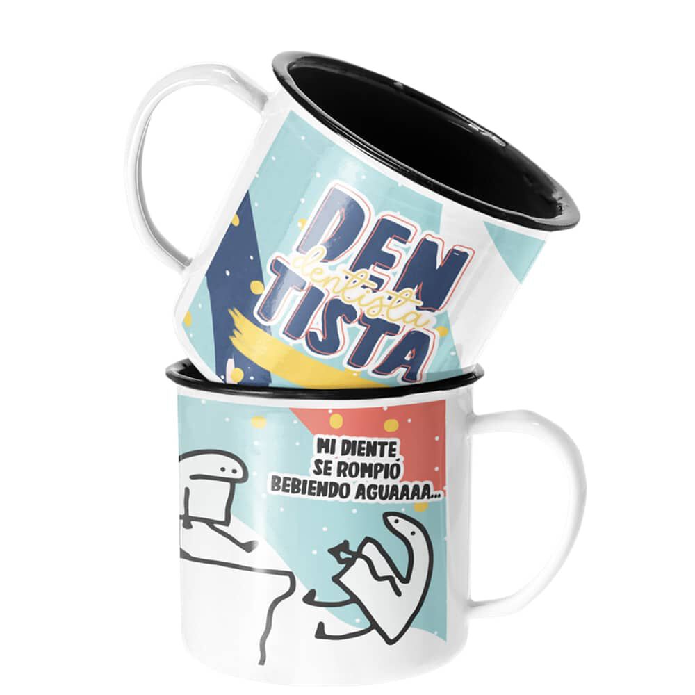 Taza Enlozada Lechera Dentista Regalo Profesion Hombre image number 0.0