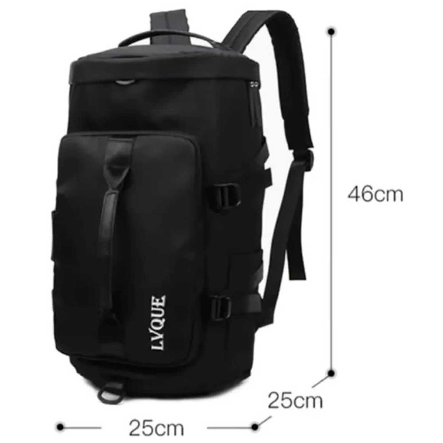 Bolso De Viaje Impermeable Mochila Multiusos Hombro Gimnasio. Negro image number 2.0