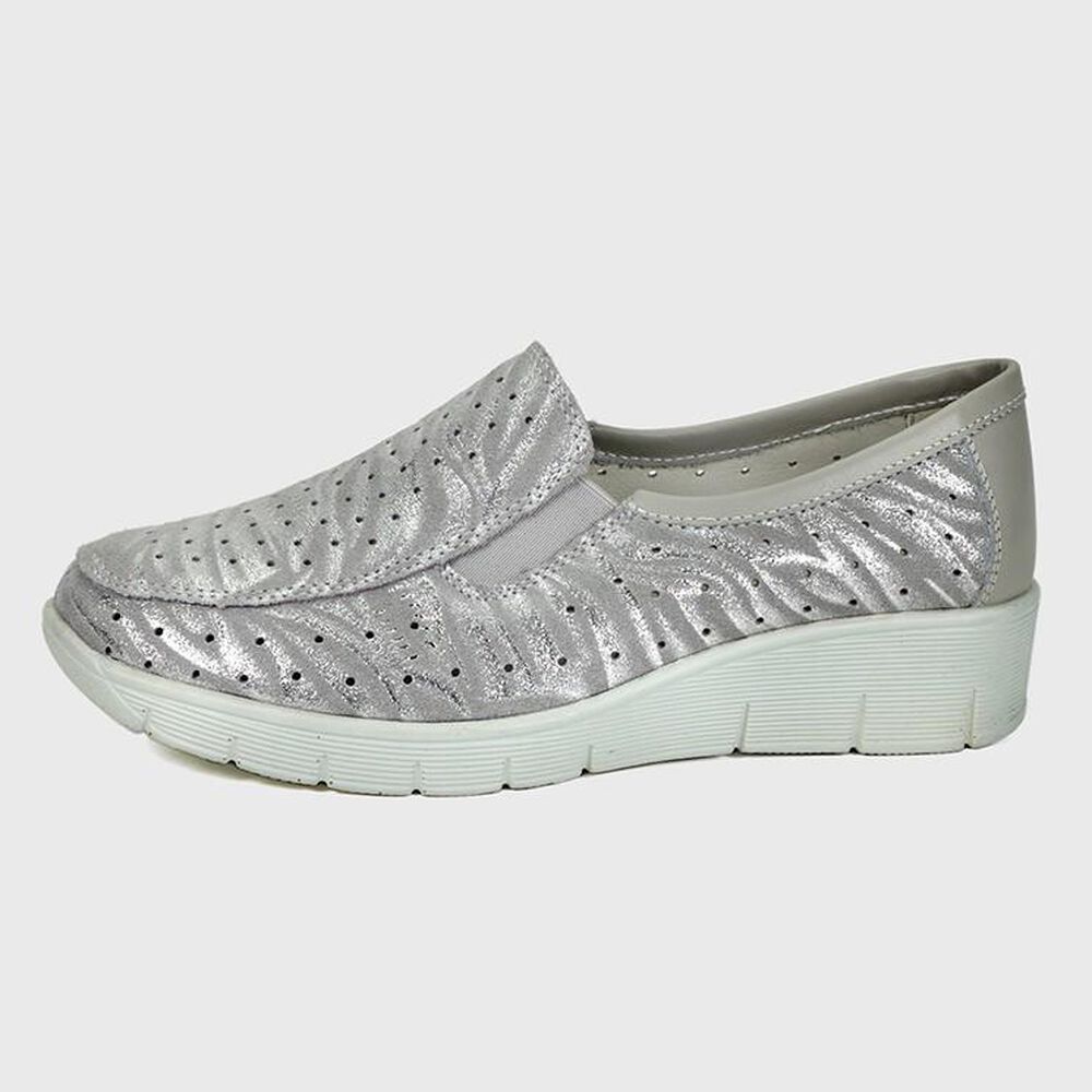Mocasín Cuero Aranna Gris Animal Print image number 1.0