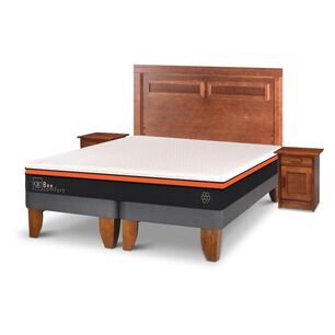 Cama Europea Cic Bee Comfort / 2 Plazas / Base Dividida + Set De Maderas