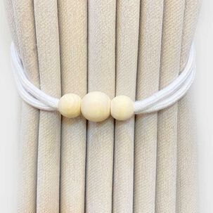 Pack De 02 Sujetadores Magn&eacute;ticas Para Cortinas Blanco