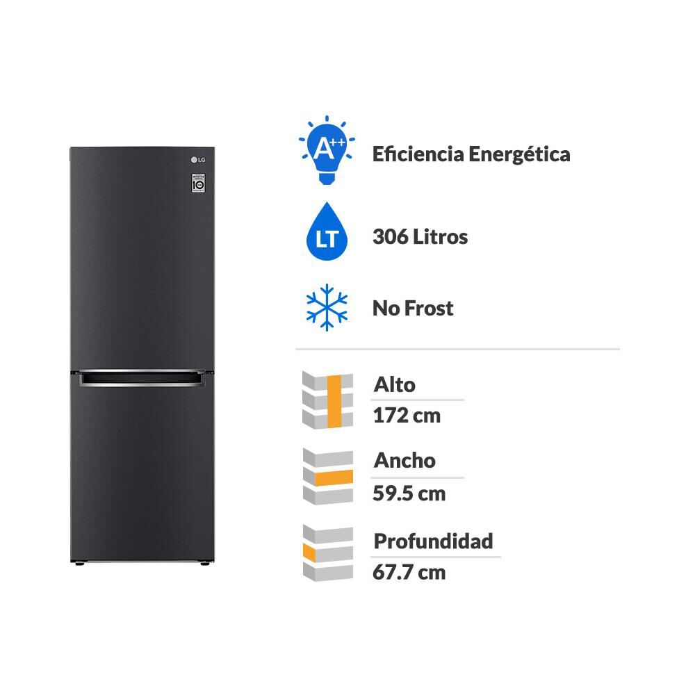 Refrigerador Bottom Freezer LG GB33BPT/ No Frost / 306 Litros / A++ image number 1.0