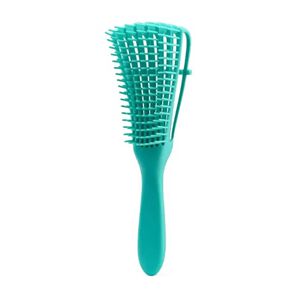 Mini Cepillo Flexible Desenredante Y Definidor De Rizos Verde