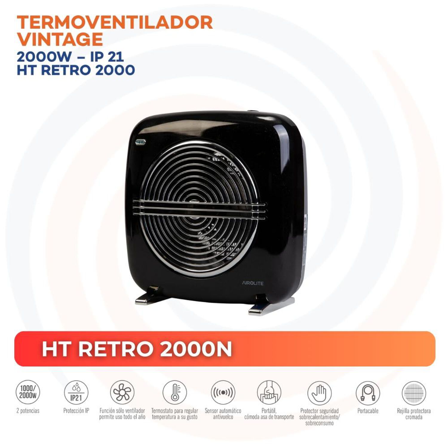 Termoventilador Airolite HT Retro 2000N image number 0.0