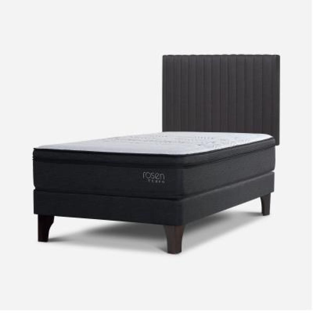Cama Europea Rosen Tempo / 1.5 Plazas / Base Normal + Respaldo image number 7.0