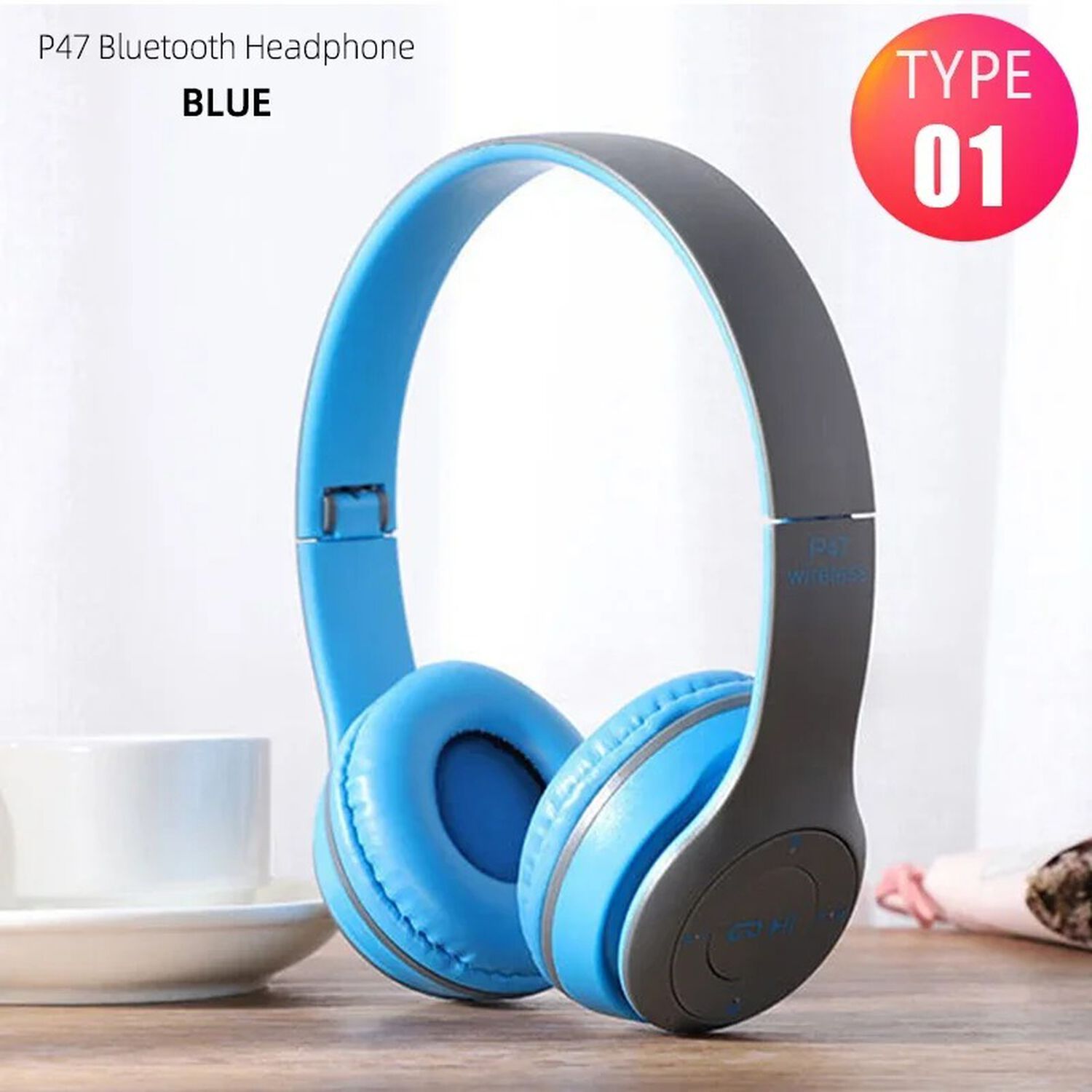 Aud&iacute;fonos Bluetooth Inalambricos On Ear Grandes P47 Micro Sd Recargable Usb image number 3.0