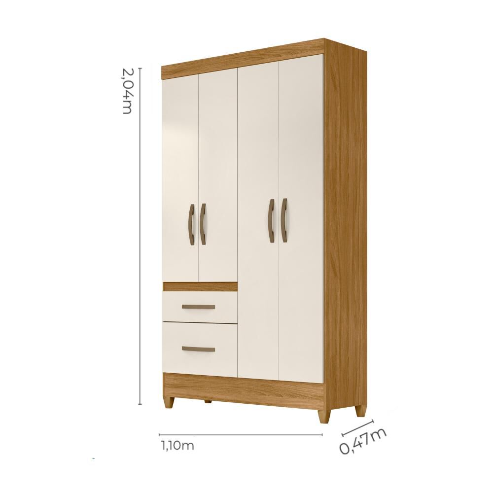 Clóset Di Poretti Design Madri / 4 Puertas / 2 Cajones image number 1.0
