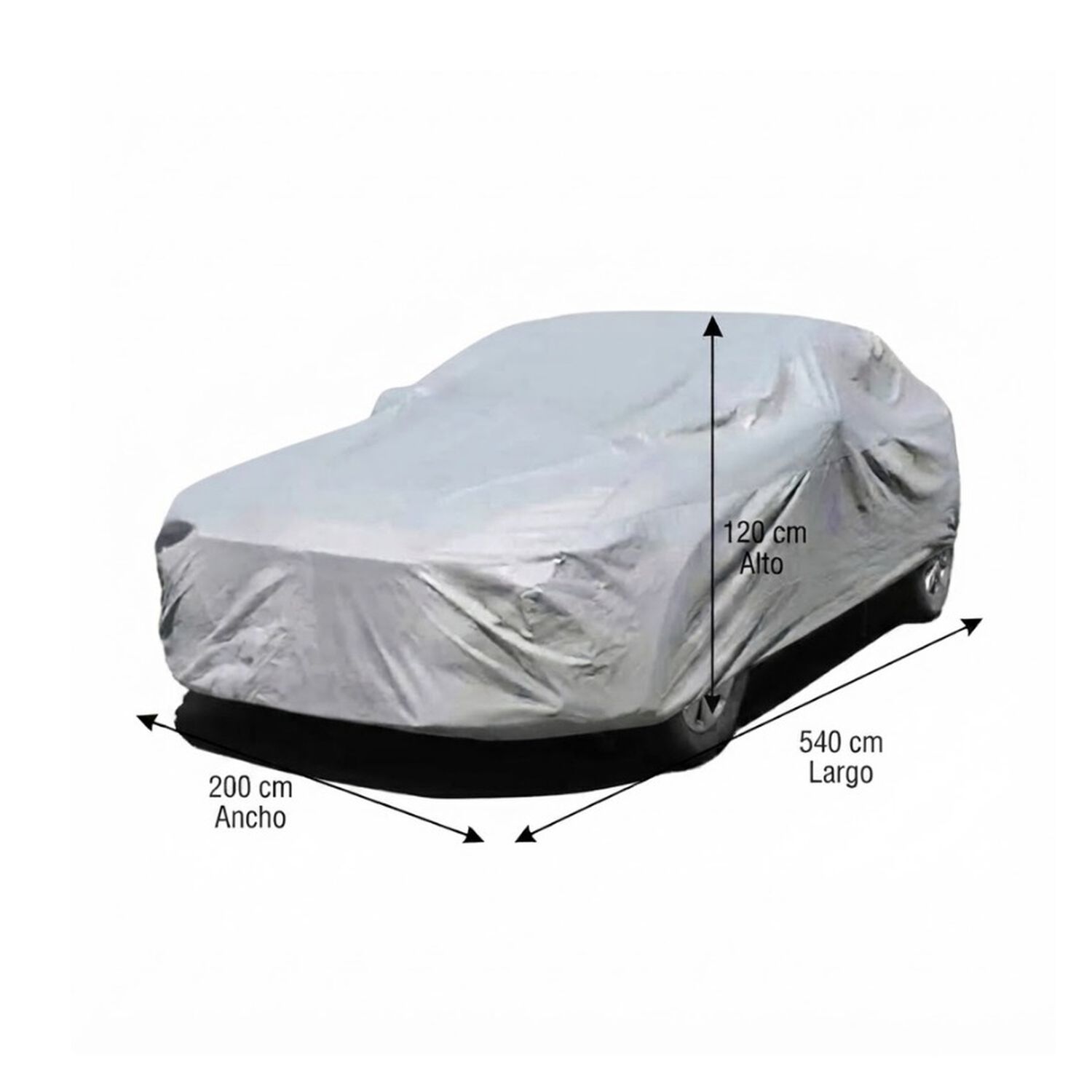 Protector Exterior Auto Resistente Lluvia Uv Y Polvo Talla Xl Gris image number 3.0