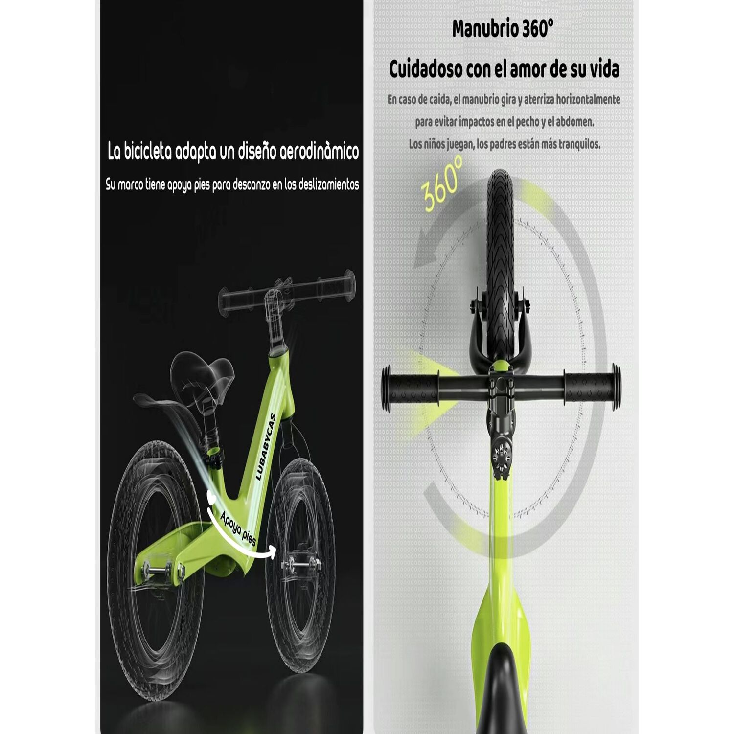 Bicicleta De Equilibrio Aprendizaje 2-8a&ntilde;os Lubabycas Blanca image number 4.0