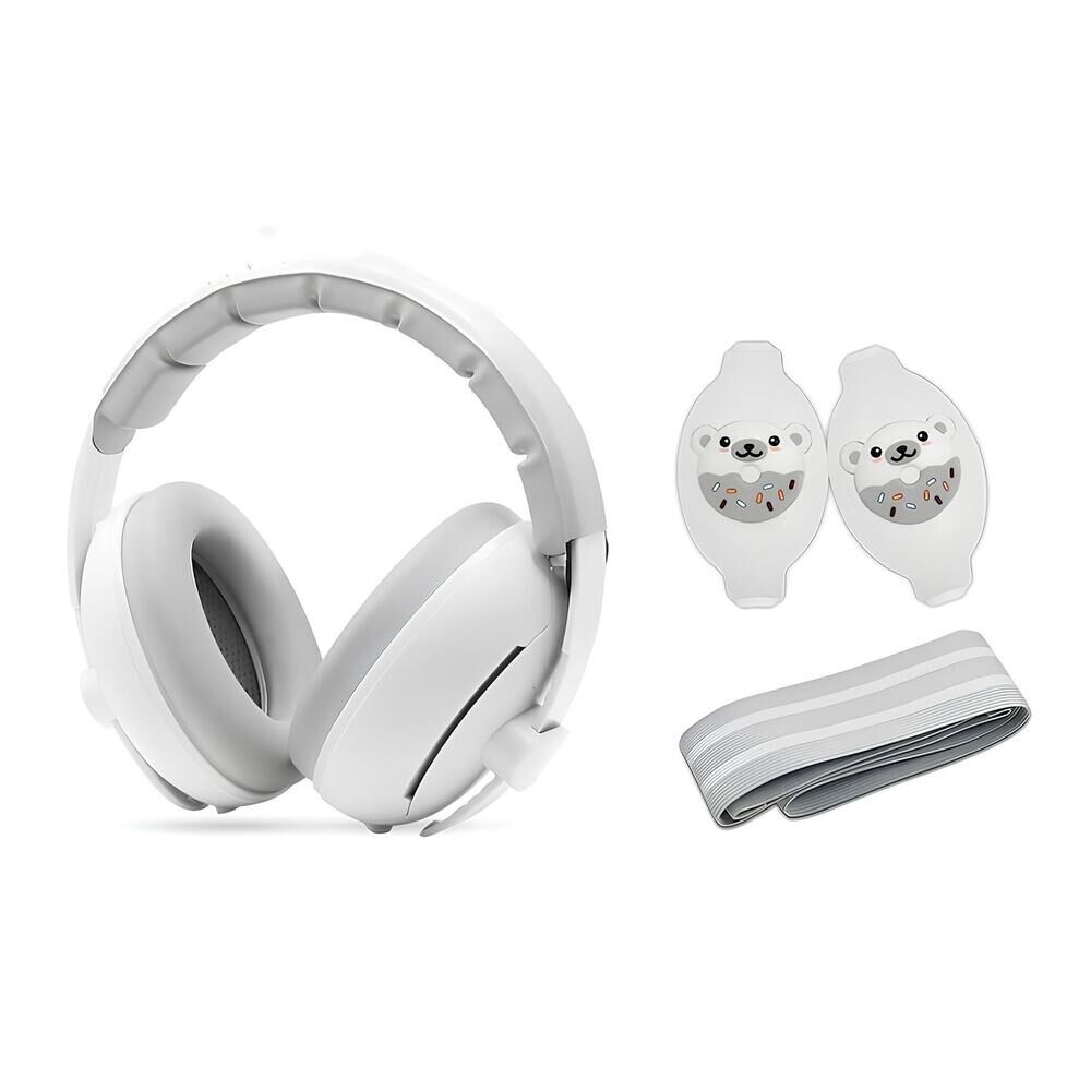 Orejeras Antiruido Auriculares 2 En 1 Blanca Lubabycas image number 6.0