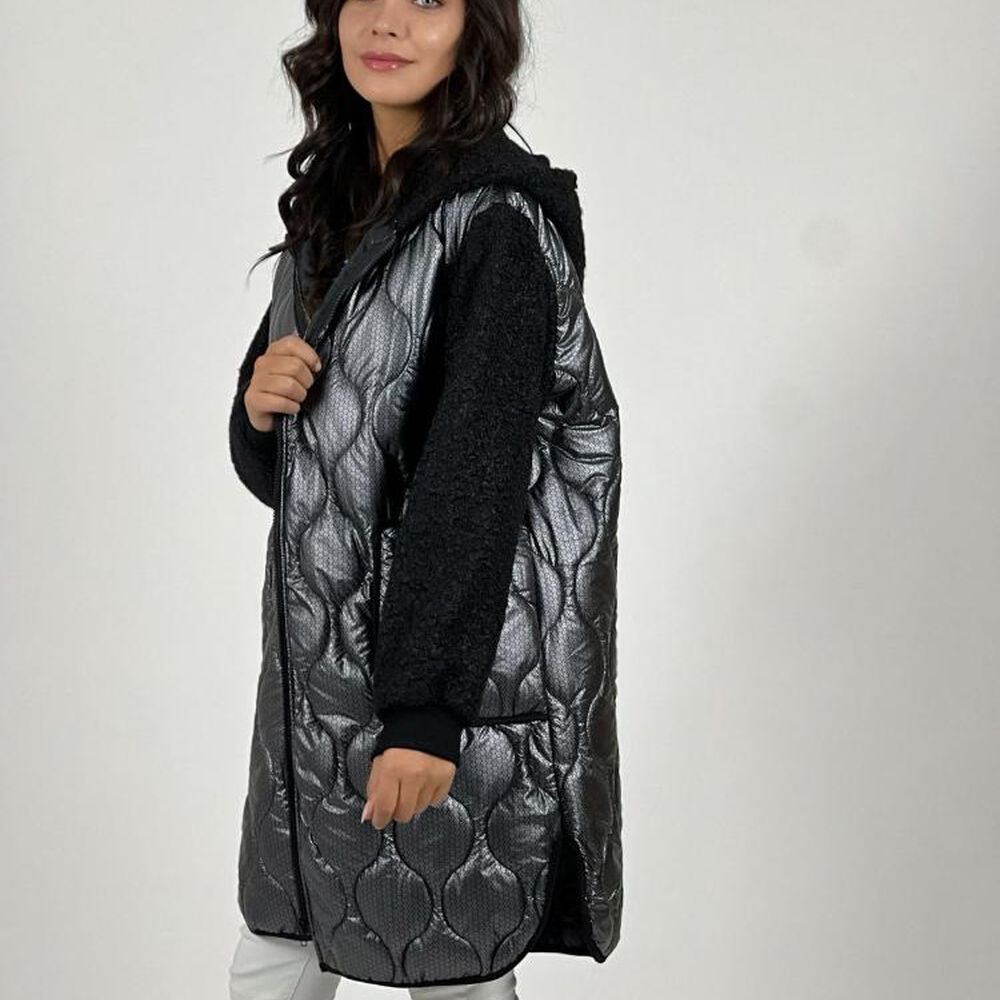 Parka Acolchada Metalizada Con Chiporro image number 2.0